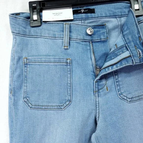 7 For All Mankind Dojo Tailorless Flare Leg Jean Size 25 Slim Evolution